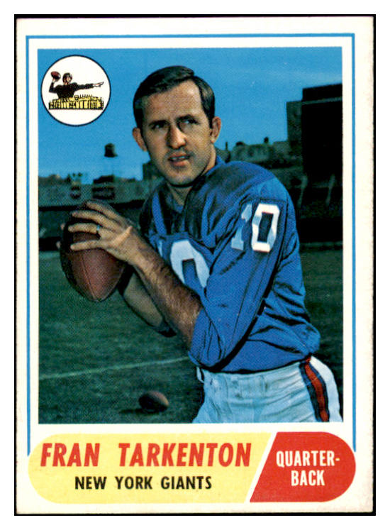 1968 Topps Football #161 Fran Tarkenton Giants EX-MT 460103