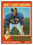 1971 Topps Football #003 Marty Schottenheimer Patriots VG-EX 460121