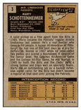 1971 Topps Football #003 Marty Schottenheimer Patriots EX 460128