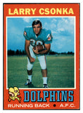 1971 Topps Football #045 Larry Csonka Dolphins EX 460131
