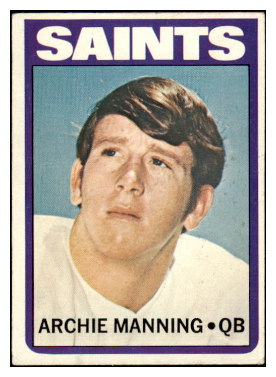 1972 Topps Football #055 Archie Manning Saints VG-EX 460143