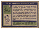 1972 Topps Football #055 Archie Manning Saints VG-EX 460143