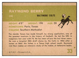 1961 Fleer Football #033 Raymond Berry Colts EX 460153