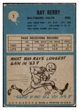 1964 Philadelphia Football #001 Raymond Berry Colts VG-EX 460165