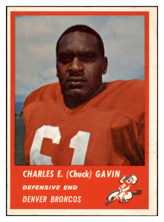 1963 Fleer Football #087 Chuck Gavin Broncos NR-MT 460192