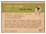 1961 Fleer Football #089 Jim Taylor Packers VG-EX 460236