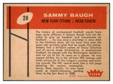1960 Fleer Football #020 Sammy Baugh Titans NR-MT 460245