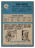 1964 Philadelphia Football #012 John Unitas Colts VG-EX 460248