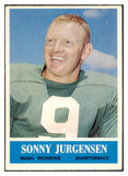 1964 Philadelphia Football #186 Sonny Jurgensen Washington EX-MT 460252