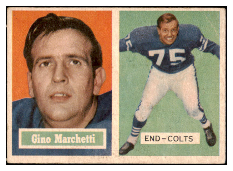 1957 Topps Football #005 Gino Marchetti Colts VG 460271