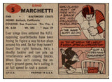 1957 Topps Football #005 Gino Marchetti Colts VG 460271