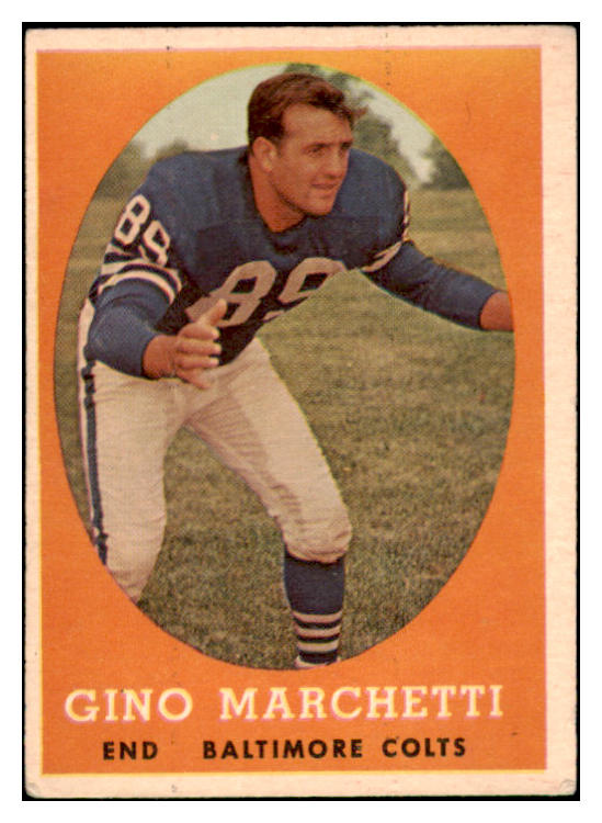 1958 Topps Football #016 Gino Marchetti Colts VG 460279