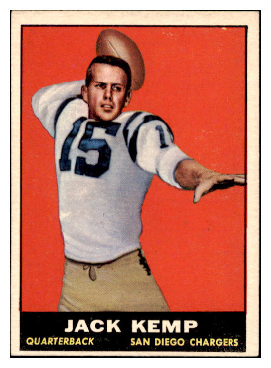 1961 Topps Football #166 Jack Kemp Chargers EX 460299