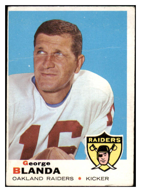 1969 Topps Football #232 George Blanda Raiders Good 460326