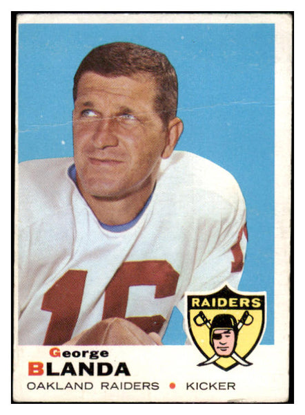 1969 Topps Football #232 George Blanda Raiders Good 460326
