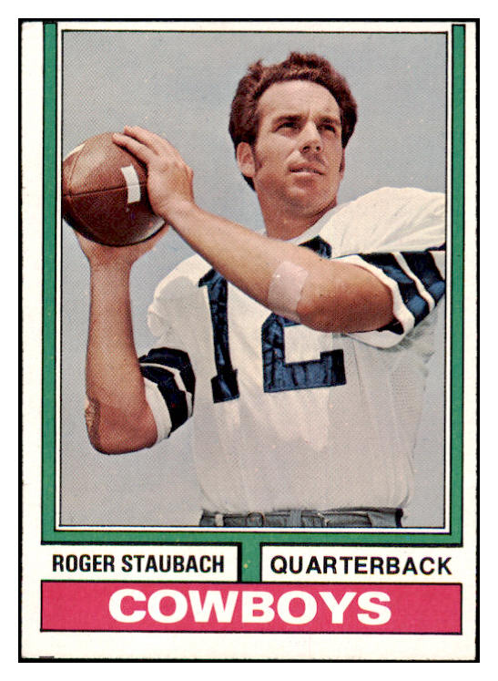 1974 Topps Football #500 Roger Staubach Cowboys EX 460357