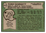 1978 Topps Football #315 Tony Dorsett Cowboys EX 460378