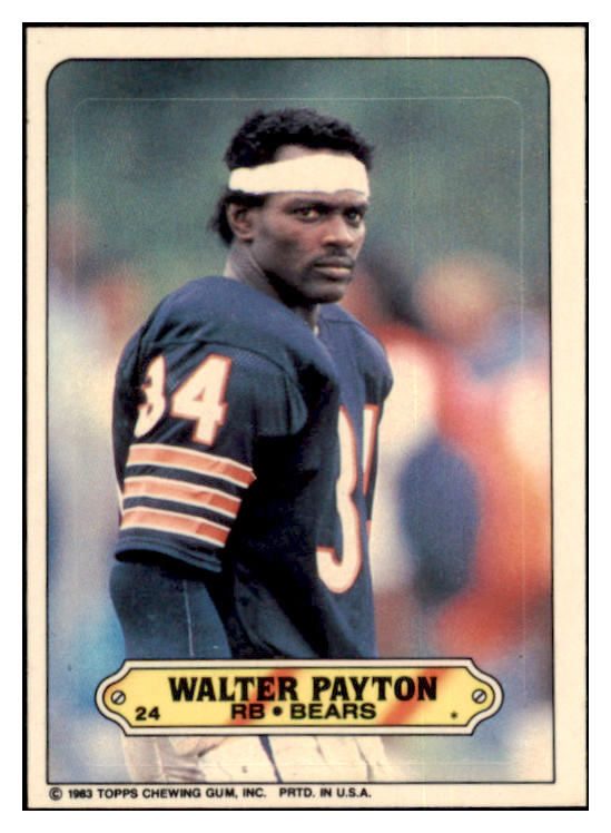 1983 Topps Football Stickers #024 Walter Payton Bears NR-MT 460395