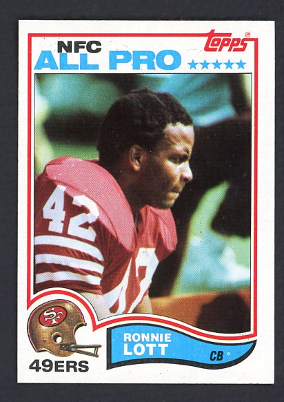 1982 Topps Football #486 Ronnie Lott 49ers NR-MT 460406