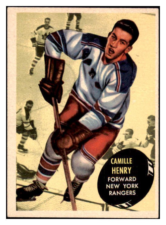 1961 Topps Hockey #056 Camille Henry Rangers EX-MT 460535