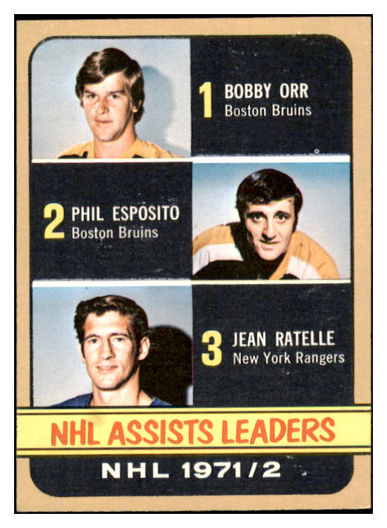 1972 Topps Hockey #062 Assist Leaders Bobby Orr EX-MT 460588
