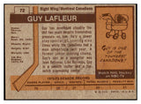 1973 Topps Hockey #072 Guy Lafleur Canadiens EX 460590