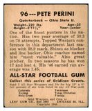 1948 Leaf Football #096 Pete Perini Ohio State VG 460612
