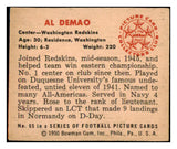 1950 Bowman Football #065 Al Demao Washington VG-EX 460617