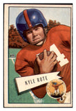 1952 Bowman Small Football #028 Kyle Rote Giants EX-MT 460626