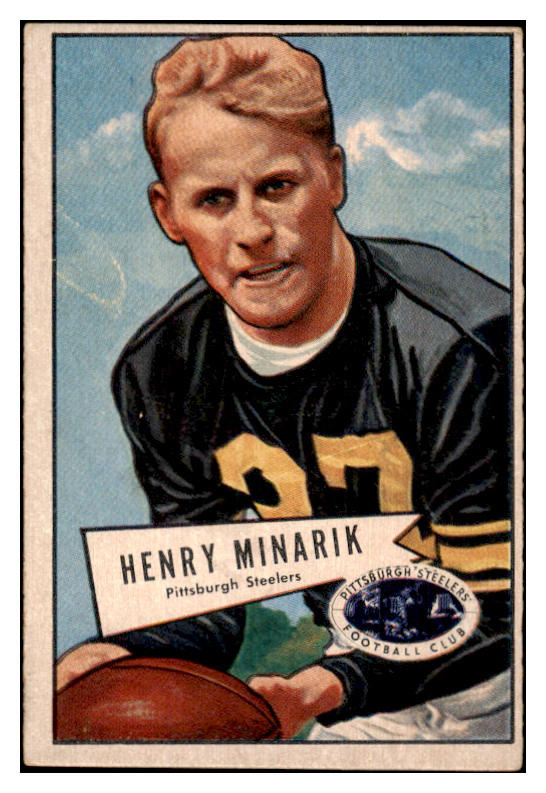 1952 Bowman Large Football #082 Harry Minarik Steelers VG-EX 460633