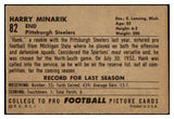 1952 Bowman Large Football #082 Harry Minarik Steelers VG-EX 460633