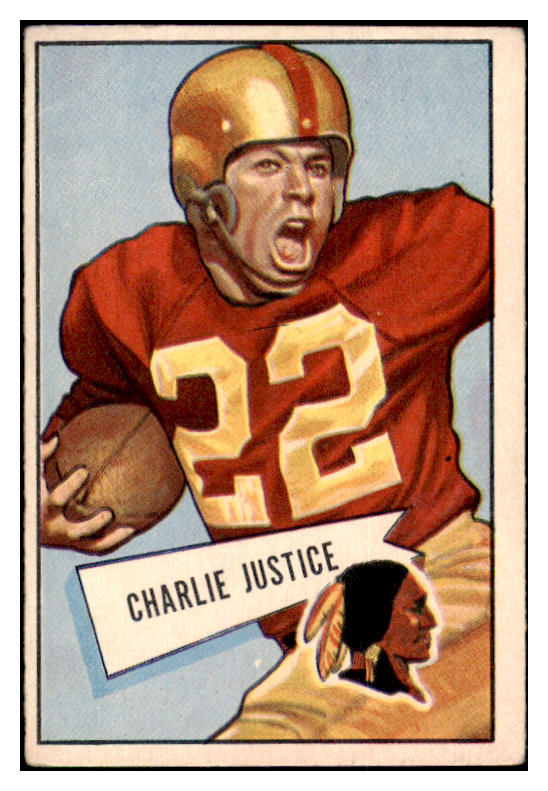 1952 Bowman Large Football #018 Charlie Justice Washington VG-EX 460647