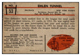 1953 Bowman Football #053 Emlen Tunnell Giants EX 460651