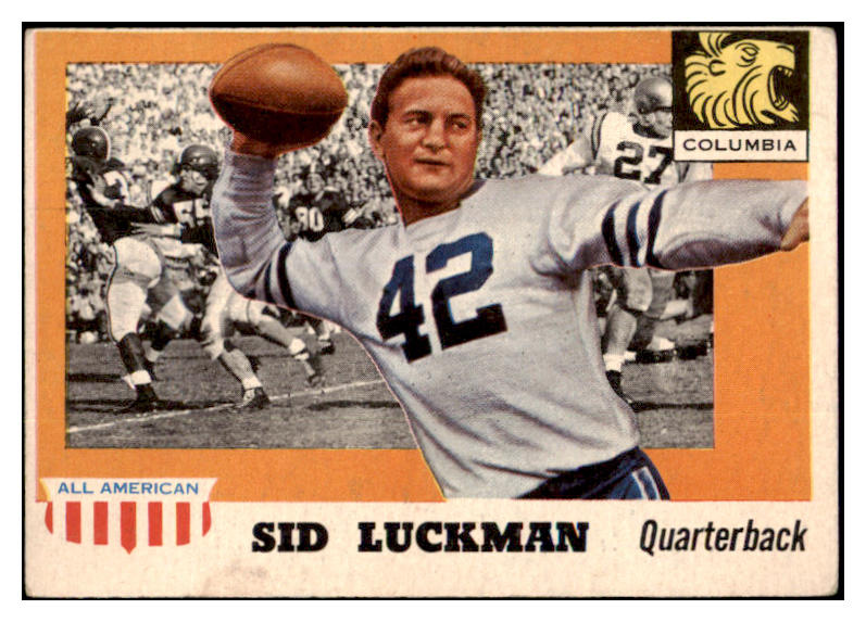 1955 Topps All American #085 Sid Luckman Columbia VG 460664