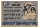1955 Topps All American #085 Sid Luckman Columbia VG 460664