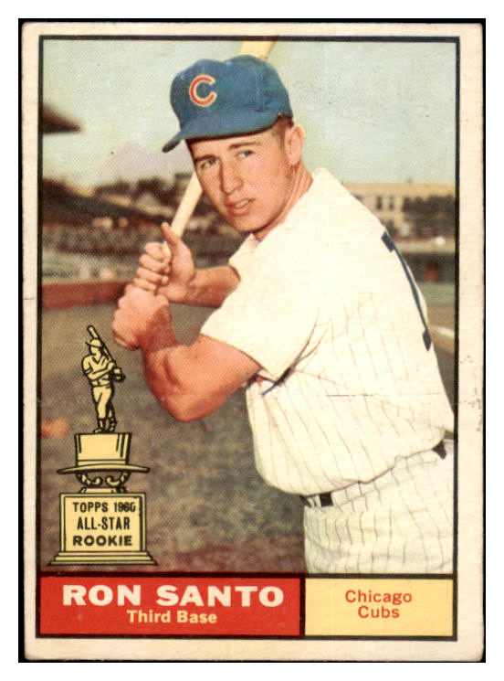 1961 Topps Baseball #035 Ron Santo Cubs EX 460719