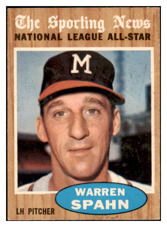 1962 Topps Baseball #399 Warren Spahn A.S. Braves VG-EX 460744
