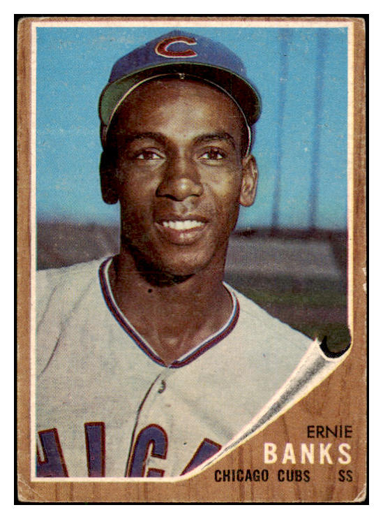 1962 Topps Baseball #025 Ernie Banks Cubs VG 460755