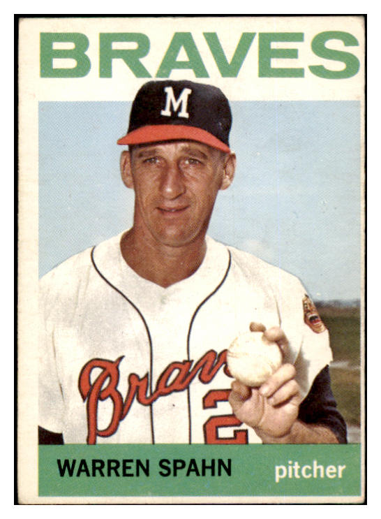 1964 Topps Baseball #400 Warren Spahn Braves EX 460764