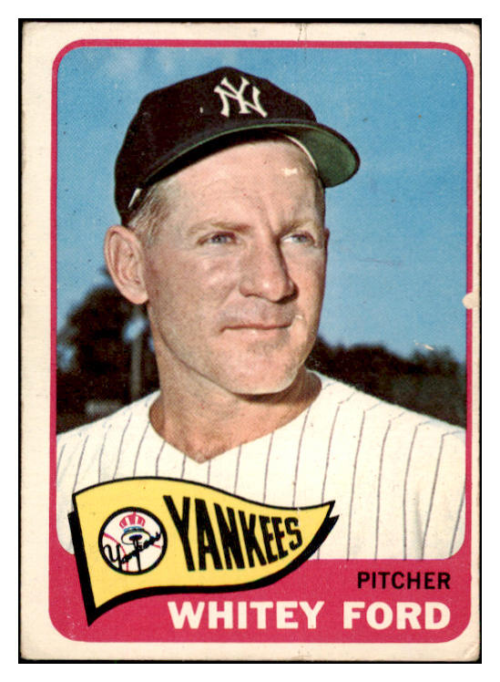 1965 Topps Baseball #330 Whitey Ford Yankees EX 460783