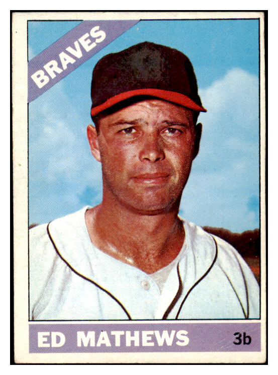 1966 Topps Baseball #200 Eddie Mathews Braves VG 460789