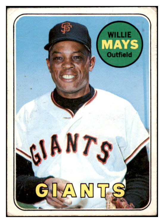 1969 Topps Baseball #190 Willie Mays Giants VG 460822