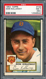 1952 Topps Baseball #104 Don Kolloway Tigers PSA 7 NM mc 461014