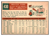 1959 Topps Baseball #430 Whitey Ford Yankees EX 461680