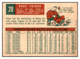 1959 Topps Baseball #020 Duke Snider Dodgers NR-MT 461695