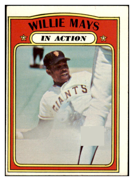 1972 Topps Baseball #050 Willie Mays IA Giants VG-EX 461706