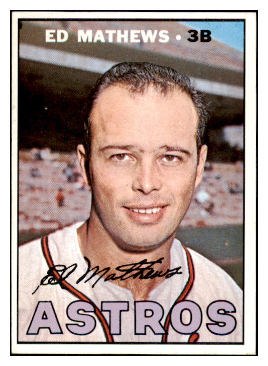1967 Topps Baseball #166 Eddie Mathews Astros EX-MT 461711
