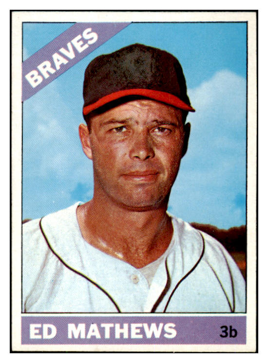 1966 Topps Baseball #200 Eddie Mathews Braves EX-MT 461712