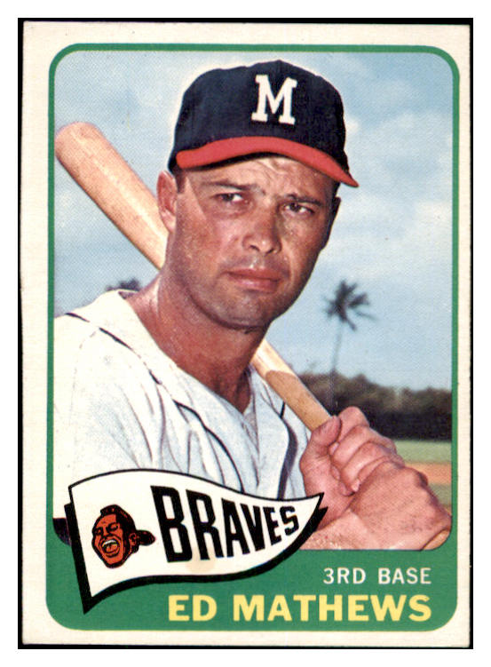 1965 Topps Baseball #500 Eddie Mathews Braves EX-MT 461713