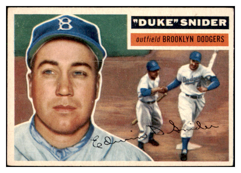 1956 Topps Baseball #150 Duke Snider Dodgers EX Gray 461761